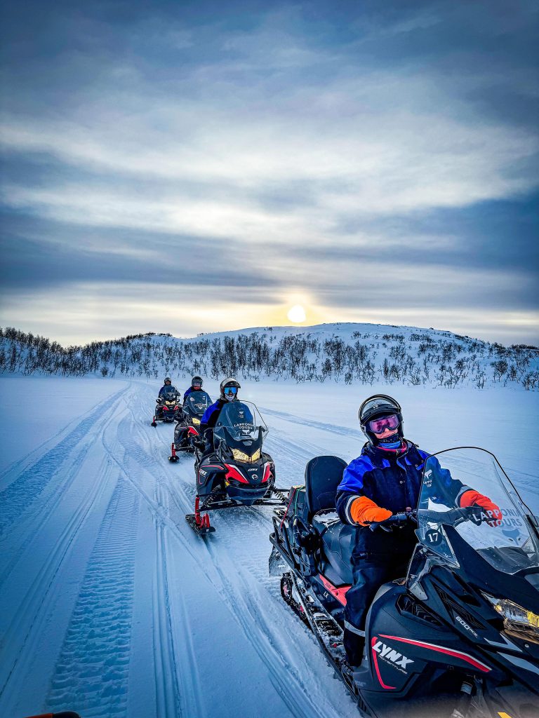 Home snowmobiles in Lapland
